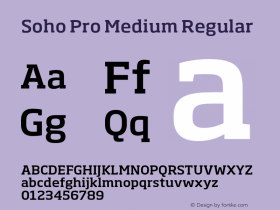 Soho Pro Medium Regular Version 1.000 Font Sample