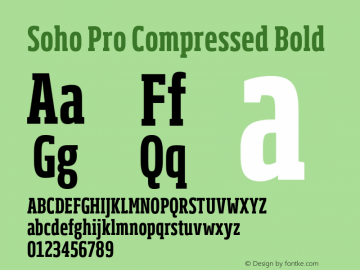 Soho Pro Compressed Bold Version 1.000图片样张