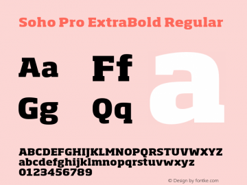 Soho Pro ExtraBold Regular Version 1.000图片样张