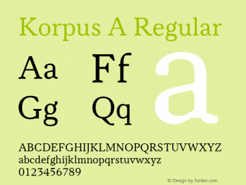 Korpus A Regular Version 2.005 2012图片样张