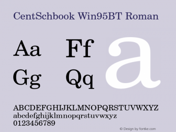 CentSchbook Win95BT Roman mfgpctt-v1.87 Wed Aug 14 13:02:42 EDT 1996图片样张