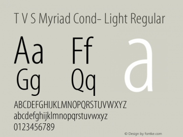 T V S Myriad Cond- Light Regular Version 001.000图片样张