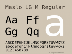 Meslo LG M Regular 1.200 Font Sample