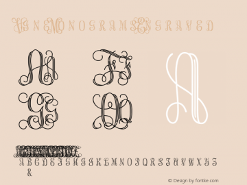 Vine Monograms Engraved 001.000 Font Sample