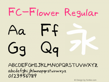FC-Flower Regular Version 3.6 Font Sample