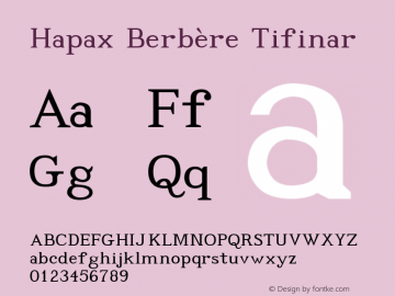 Hapax Berbère Tifinar Version 1.002 2004图片样张