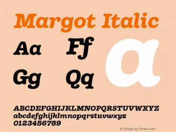 Margot Italic 1.000图片样张