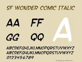 SF Wonder Comic Italic ver 1.0; 2000. Freeware.图片样张