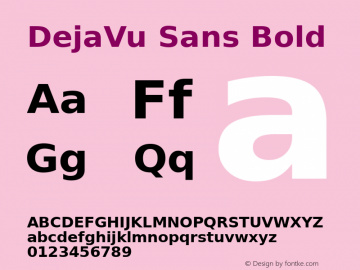 DejaVu Sans Bold Version 2.31图片样张