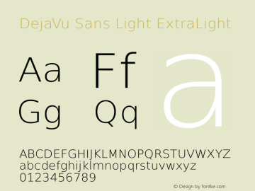 DejaVu Sans Light ExtraLight Version 2.30图片样张