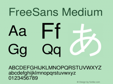FreeSans Medium Version $Revision: 1.136 $图片样张