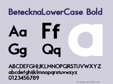 BetecknaLowerCase Bold Version图片样张