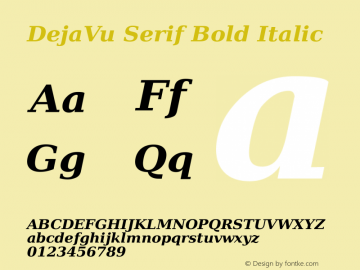 DejaVu Serif Bold Italic Version 2.30图片样张