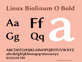 Linux Biolinum O Bold Version 0.4.1 Font Sample