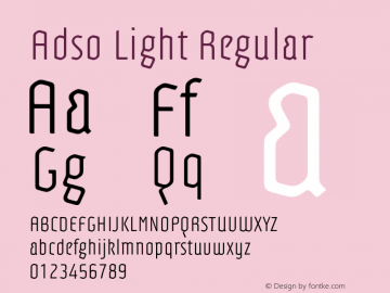 Adso Light Regular Version 2.001图片样张