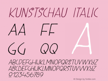 Kunstschau Italic Version 1.000图片样张
