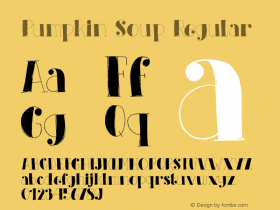 Pumpkin Soup Regular Version 1.000 Font Sample