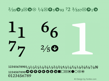 Mercury Numeric G2 Regular 001.000 Font Sample