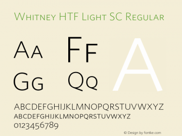 Whitney HTF Light SC Regular 001.000图片样张