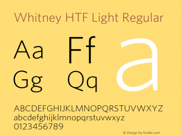 Whitney HTF Light Regular 001.000图片样张