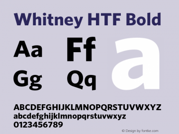 Whitney HTF Bold 001.000 Font Sample
