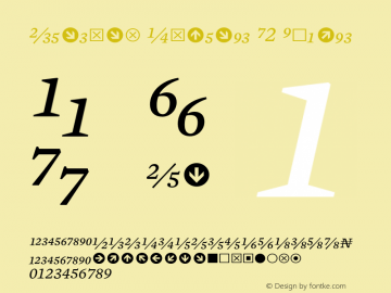 Mercury Numeric G2 Italic 001.000 Font Sample