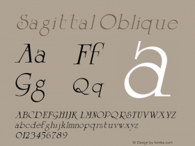 Sagittal Oblique 1.0 Tue Sep 20 19:30:05 1994 Font Sample