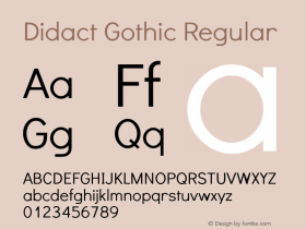 Didact Gothic Regular Version 20110429图片样张