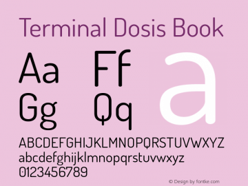 Terminal Dosis Book Version 1.006 Font Sample