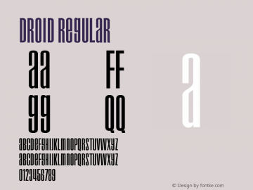 Droid Regular OTF 3.000;PS 001.001;Core 1.0.29图片样张