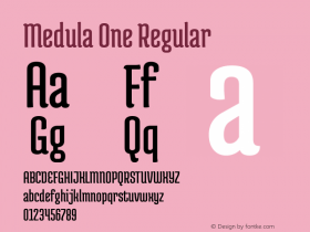 Medula One Regular Version 1.001 Font Sample