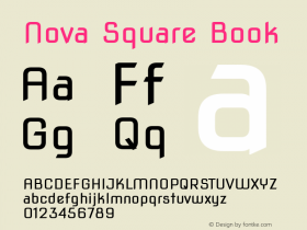 Nova Square Book Version 2.000 Font Sample