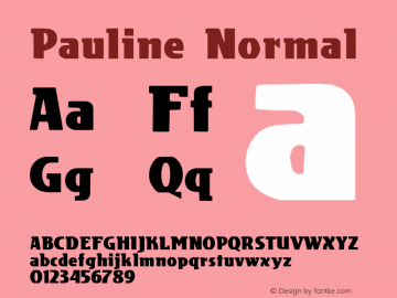 Pauline Normal 1.0 Wed Sep 21 11:29:38 1994 Font Sample