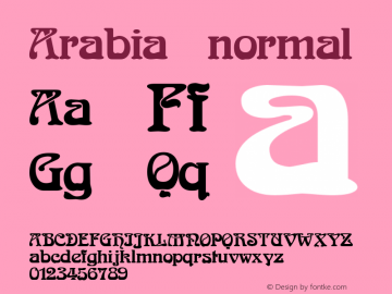 Arabia normal 1.0 Wed Dec 08 11:37:00 1993图片样张