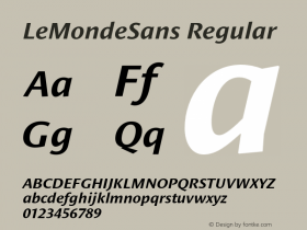 LeMondeSans Regular 001.000 Font Sample