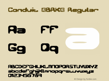 Conduit (BRK) Regular 1.00 Font Sample