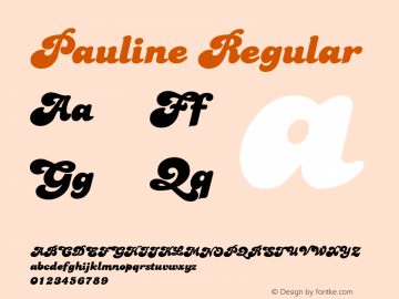Pauline Regular Brendel            :18.07.1995 Font Sample