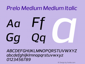 Prelo Medium Medium Italic Version 1.0图片样张