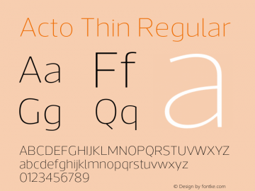 Acto Thin Regular Version 1.000图片样张