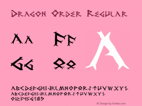 Dragon Order Regular 2 Font Sample