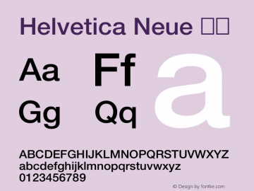 Helvetica Neue 中等 8.0d6e1 Font Sample