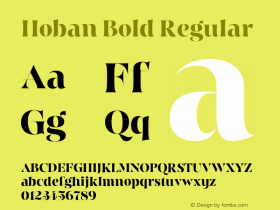 Hoban Bold Regular Version 1.001;PS 001.001;hotconv 1.0.70;makeotf.lib2.5.58329图片样张