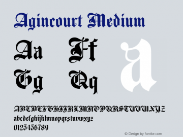 Agincourt Medium Version 001.000图片样张