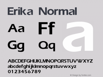 Erika Normal 001.000 Font Sample