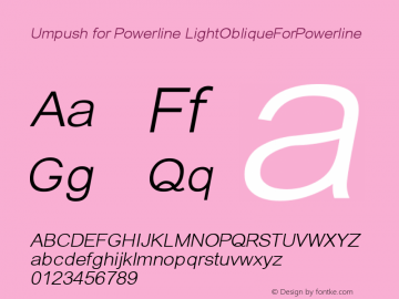 Umpush for Powerline LightObliqueForPowerline Version 0.9.12: 2011-04-23图片样张