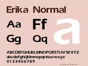 Erika Normal 001.000 Font Sample