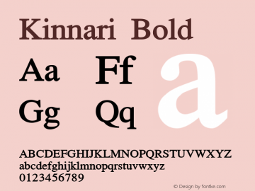 Kinnari Bold Version 001.008: 2011-04-23图片样张