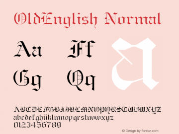 OldEnglish Normal 1.000图片样张