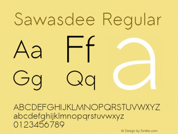 Sawasdee Regular Version 001.005: 2011-04-23图片样张