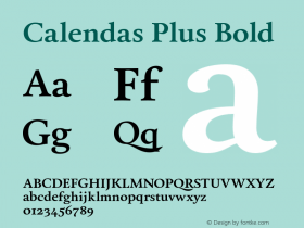 Calendas Plus Bold Version 001.001图片样张